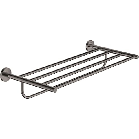 GROHE Essentials - Multi-Badetuchhalter (Metall, verdeckte Befestigung, langlebige Oberfläche), hard graphite, 40800A01