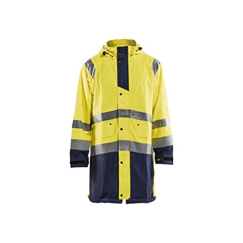 Blaklader 43242000 REGENJACKE HOCHVISIERSTUFE 1, Gelb/Marine, grootte S
