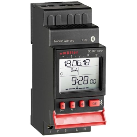 Müller SC 28.11 pro4 12V ACDC Zeitschaltuhr für Digitale Schiene 12V/DC, 12V/AC 16A/250V