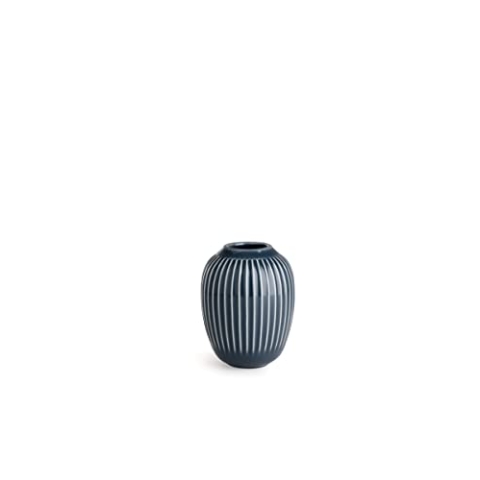 Kähler Vase H10.5 cm Hammershøi dänisches Design für Blumen Handarbeit, grau