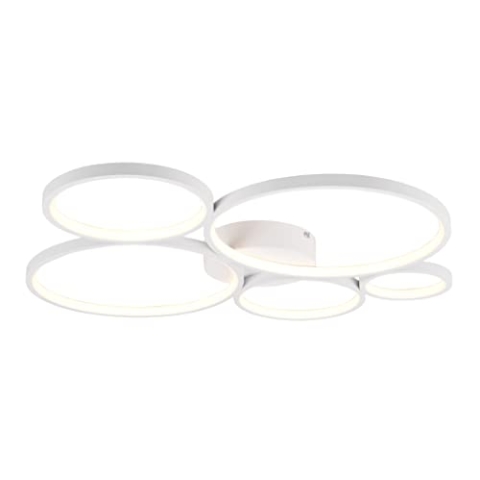 Trio Leuchten LED Deckenleuchte Rondo 622610531, Metall Weiß matt, inklusiv 49 Watt LED, Switch Dimmer