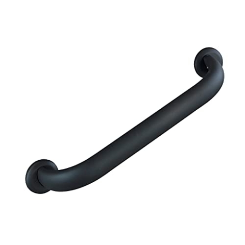 WENKO Wandhaltegriff Secura, 47,5 cm lang, für sicheren Halt im Bad, wie Dusche, Badewanne und an der Toilette, Stabiler Haltegriff zum Bohren, aus rostfreiem Aluminium, 67,5 x 7 x 12 cm, Anthrazit