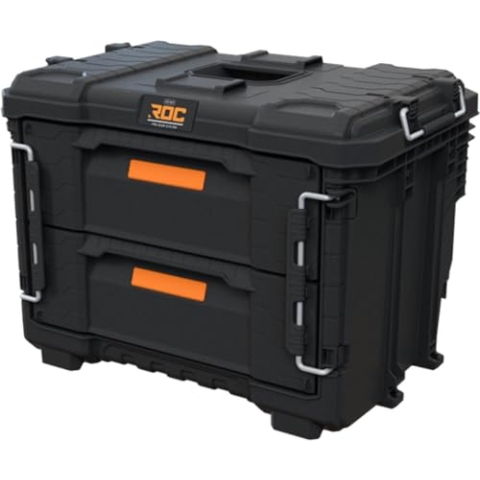 Keter Pro Gear XL Werkzeugkoffer mit 2 Schubladen - 56x37x41 cm - Schwarz