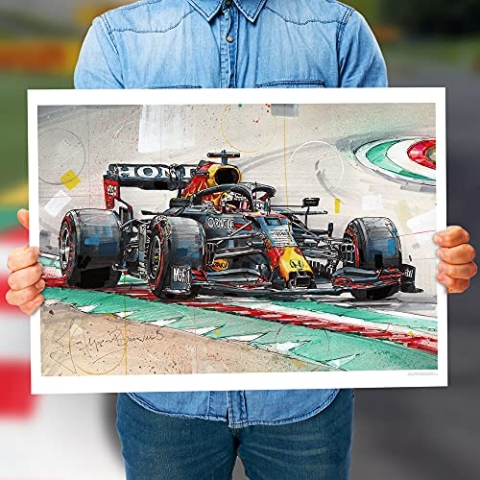Jos Hoppenbrouwers Max Verstappen F1 Kunstdruck (70 x 50 cm)