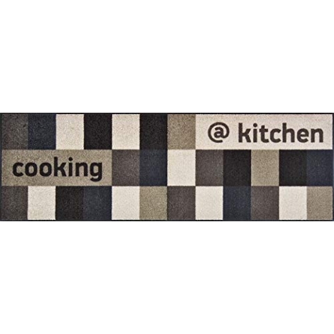 wash+dry Fußmatte, @ kitchen brownish 60x180 cm, innen und außen, waschbar