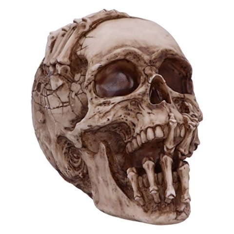 Nemesis Now Offizielles Lizenzprodukt von James Ryman, ausbrechender Totenkopf, Harz, Skelett-Schädel, 20 cm