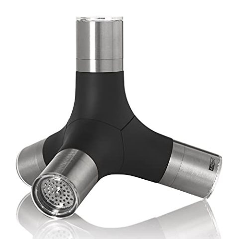 AdHoc MP440 Magnetische 4in1 Mühle GIANT, Keramik Mahlwerke und SchneidWerk, Edelstahl/Kunststoff