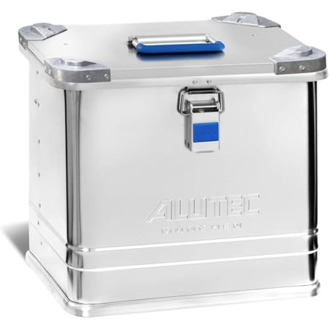ALUTEC Aluminiumbox INDUSTRY 27 (Inhalt 27 l, Innenmaße (LxBxH) 350 X 245 X 315 mm, staub-/spritzwassergeschützt, Werkzeugbox, Aufbewahrungskiste, Gewicht 2,73 kg) 13027