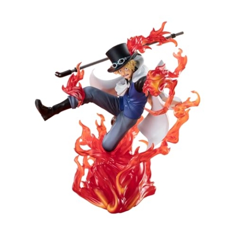 TAMASHII NATIONS One Piece Figuarts Zero Extra Battle PVC Statue Sabo Fire Fist Rook Check 19 cm