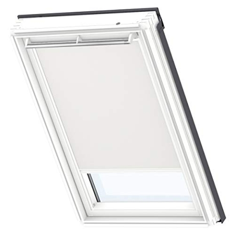 VELUX Original Dachfenster Verdunkelungsrollo, mit weißer Führungsschiene, Hellbeige, für UK08