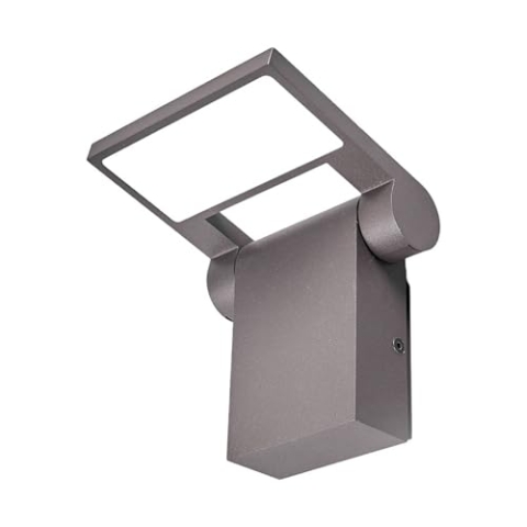 Lucande LED Wandleuchte außen Marius (spritzwassergeschützt (Modern) in Alu aus Aluminium (1 flammig,) - Außenwandleuchten Wandlampe Led Außenlampe Outdoor für Außenwand/Hauswand