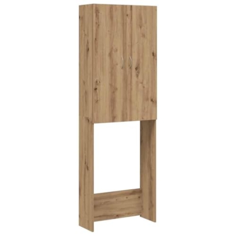 vidaXL Waschmaschinenschrank Artisan-Eiche 64x25,5x190 cm, Waschmaschinenregal, Badezimmerregal, Waschraumschrank, Badezimmerschrank, Badezimmermöbel