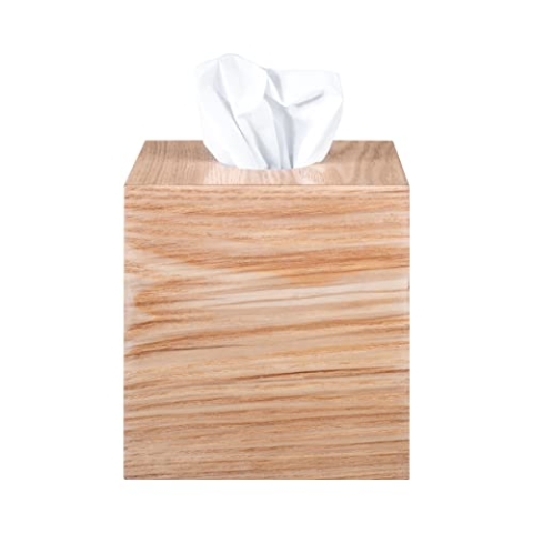 blomus Kosmetiktuchbox -WILO- aus Holz, Box für Kosmetik- & Taschentücher, Tücherbox nachfüllbar, Taschentuchbox, Eiche (Quadratisch) (66438)