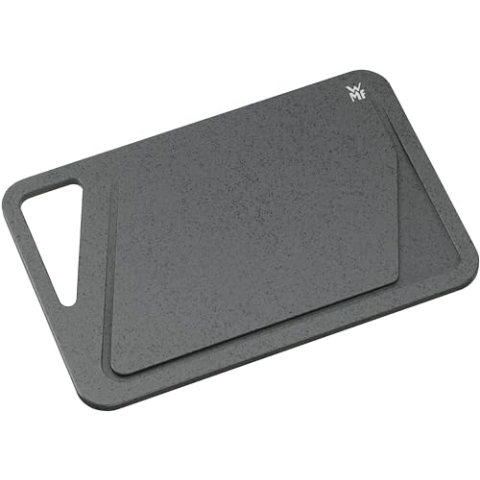 WMF Schneidebrett Kunststoff 38 x 25 cm, rechteckig, Küchenbrett Kunststoff, Tranchierbrett mit Saftrillen, praktischer Griff, spülmaschinengeeignet, klingenschonend