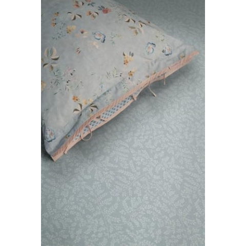Pip Studio Spanbettlaken Leafy Blau Grau 100x200/220