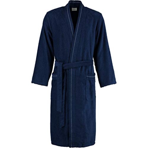 Cawö Home Bademäntel Herren Kimono 4511 Navy - 133 S