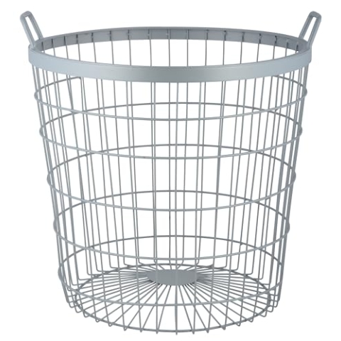 Esschert Design Metall-Erntekorb, Drahtkorb, Rund, Braun
