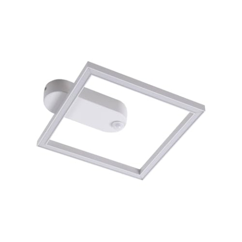 Lindby LED Deckenlampe mit Sensor Yulla Bewegungsmelder (Modern) in Weiß aus Aluminium (1 flammig,) - Deckenleuchte Lampe Flurleuchte