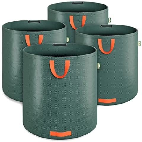GARDEBRUK® Gartenabfallsack 4x500 Liter 50 kg Belastbarkeit stabil robust abwaschbar Garten Rasensack Gartentasche Laubsack