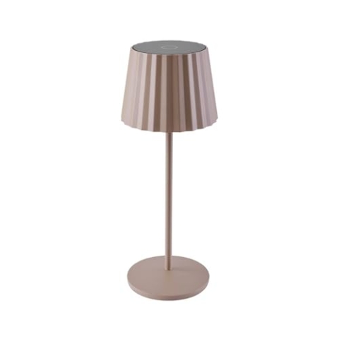 Lindby Dimmbare LED Akku Tischlampe kabellos mit Touchsensor, aufladbare tragbare Tischleuchte für innen außen Outdoor IP54 Lampe Garten