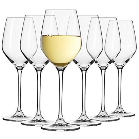 Krosno Kleine Weiß-Weingläser | Set von 6 | 200 ML | Splendour Kollektion | Perfekt für zu Hause, Restaurants und Partys | Spülmaschinenfest