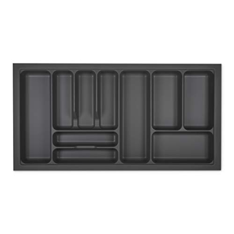 Orga-Box I Besteckeinsatz 919 x 473 oriongrau mit Perlstruktur und Anti-Rutschbeschichtung für Tandembox Antaro/Intivo u. ModernBox im 100er Schrank Schubladeneinsatz