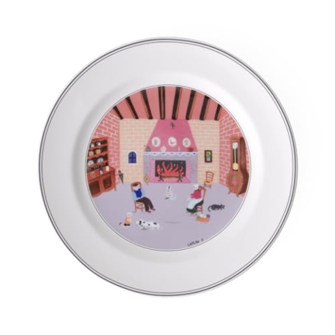 Villeroy und Boch Design Naif Speiseteller Kamin, Premium Porzellan
