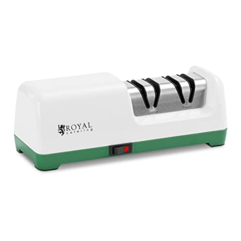 Royal Catering RCDKS-02 Messerschärfer 3 Stufen 20 W Weiß Messerschleifer Messerschärfer elektrisch Profi-Messerschärfer