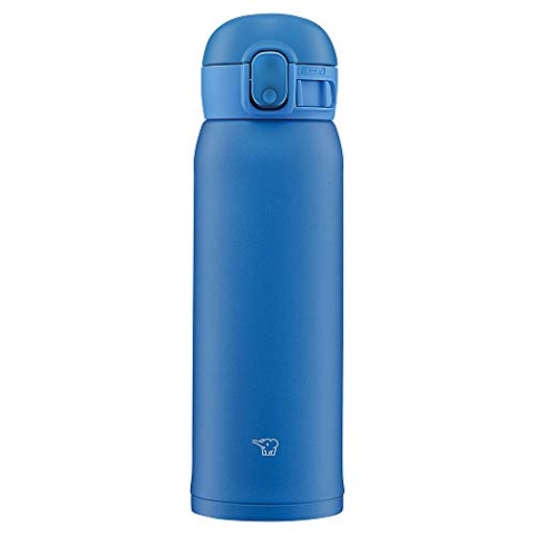 Zojirushi SM-WA48-AA Trinkflasche One-Touch-Edelstahlbecher Seamless 0,48L Blau