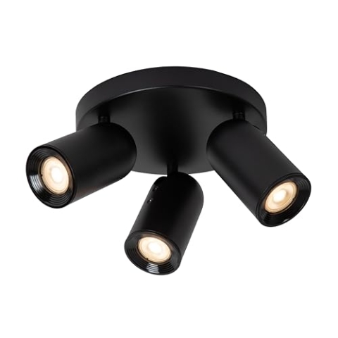 LUCIDE PUNCH - Deckenstrahler - Ø 21 cm - 3xGU10 - Schwarz