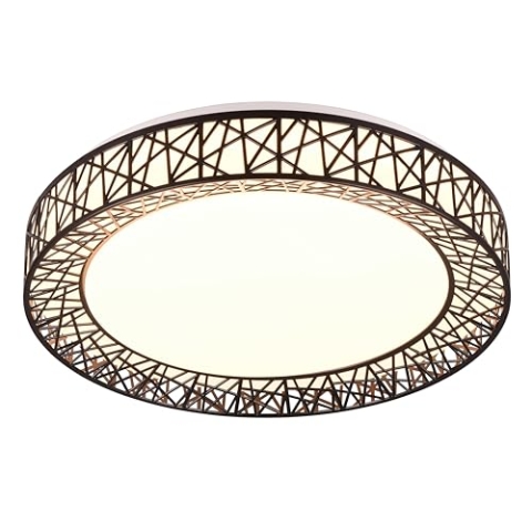 Reality Leuchten LED Deckenleuchte Cluster R67321102, Kunststoff Schwarz, inkl. 40 Watt LED, Fernbedienung, Switch Dimmer
