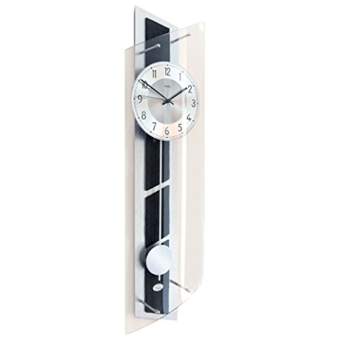 AMS F5217 Funk Pendeluhr, Holz, mehrfarbig, 108 x 40 x 22 cm