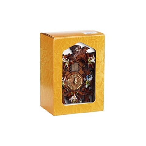 Trenkle Quarz Kuckucksuhr 5-Laub, Vogel, mit Musik, in Geschenkverpackung TU 411 QM KSV