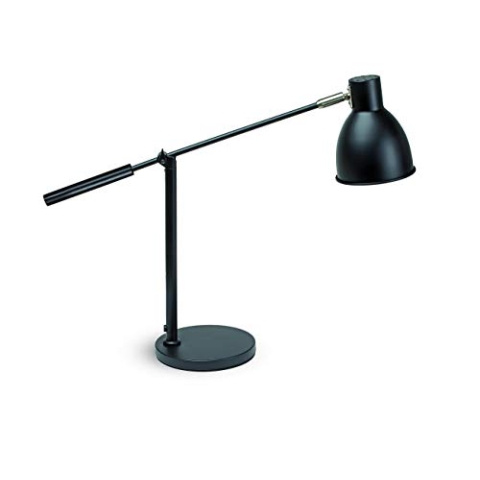 MAUL Tischleuchte MAULfinja | Moderne Schreibtischlampe mit verstellbarem Arm | Tischlampe ohne Leuchtmittel für Schreibtisch und Büro | 36 cm Höhe | E27 geeignet | Schwarz