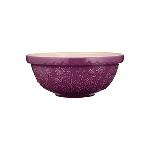 Mason Cash Steingut Rührschüssel 24 cm | Daisy | 2,7 L | Teigschüssel für Brotteig, Kuchenteig oder Pizzateig | aus hochwertigem, splitterresistentem Steingut | Teigschüssel groß