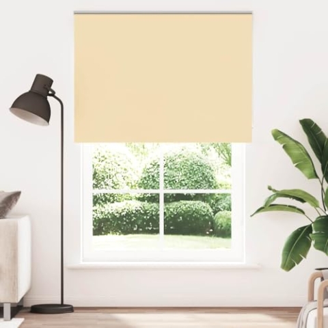vidaXL Verdunkelungsrollo Beige 160x230 cm Stoffbreite 156,6 cm, Rollo, Klemmfix, Thermorollo, Verdunklungsrollo, Klemmrollo, Fensterrollo