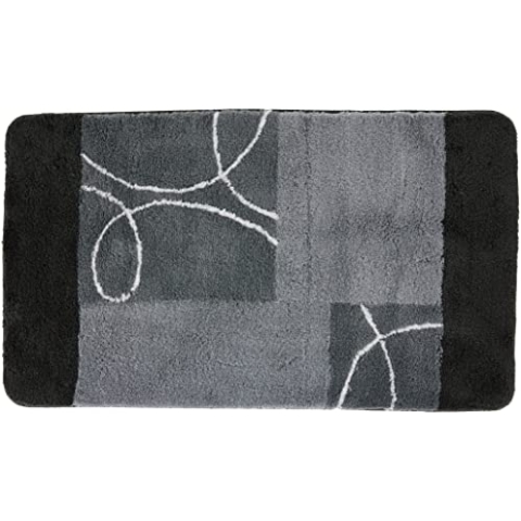 Kleine Wolke Badteppich Curly grau 70 x 120 cm