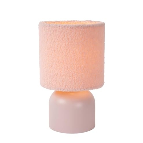 LUCIDE WOOLLY - Tischlampe - Ø 16 cm - 1xE14 - Rosa