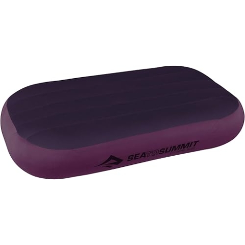 Sea to Summit - Aeros Ultralight Deluxe Reisekissen XL - Leicht zum Aufblasen - rutschfest - Ultra-SIL Reißverschluss-Tasche - Camping & Fahrradtouren - 56 x 36 x 14cm - Magenta Purple- 195g