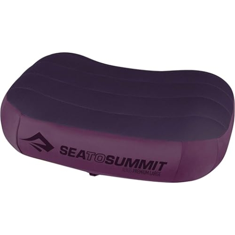 Sea to Summit - Aeros Ultralight Deluxe Reisekissen L - Leicht zum Aufblasen - rutschfest - Ultra-SIL Reißverschluss-Tasche - Camping & Fahrradtouren - 42 x 30 x 13cm - Magenta Purple - 114g