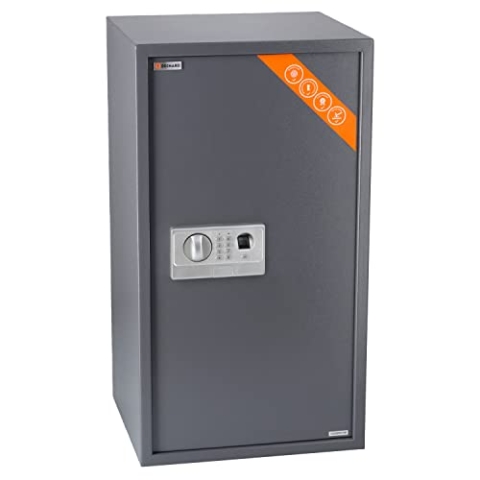 Brihard Großer Biometrischer XXL Safe - 2 in 1 Digitaler Tastatur und Fingerabdruck-Safe - 73 x 40 x 36 cm für Unternehmen - Anti-Bump Lock Sicherheitssafe Mit LED