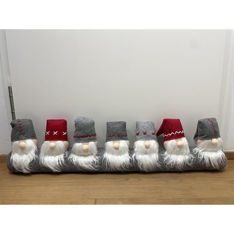 khevga Zugluftstopper aus Stoff für Innen Fenster Türen Motiv Zwerge