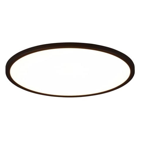 Reality Leuchten LED Deckenleuchte Aureo R64371932, Kunststoff Schwarz matt, inkl. 30 Watt LED, Farbwechsel, Fernbedienung