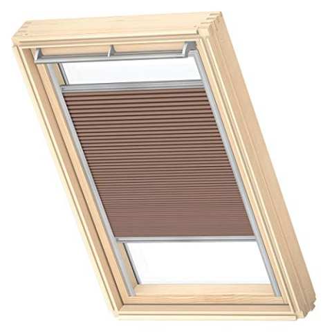 VELUX Original Wabenplissee, MK08, Muskat, mit Grauer Führungsschiene