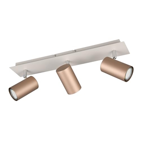 Trio Leuchten Spotbalken Marley 802400365, Metall Coffee/Warm Grey, exkl. 3x GU10