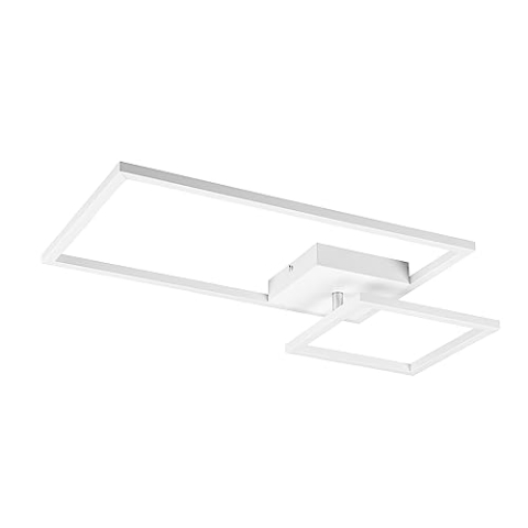 Reality Leuchten LED Deckenleuchte Padella R62642131, Metall Weiß matt, inkl. 25 Watt LED, Switch Dimmer