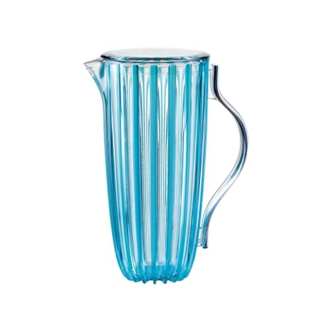 GUZZINI - Karaffe Mit Deckel "Dolcevita" , Bio-Based Plastic, Turquoise, 19,5x13xh27