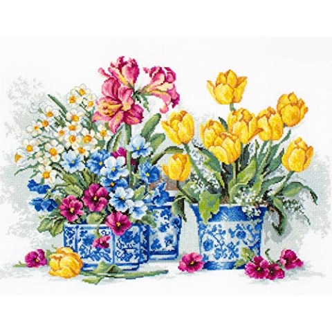 Luca-S B2385 Kreuzstich Set, Mehrfarbig, 26,5x32cm