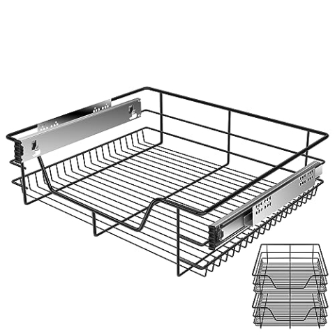 KESSER® Teleskopschublade 2x 60 cm ✓ Küchenschublade ✓ Küchenschrank ✓ Korbauszug ✓ Schrankauszug ✓ Vollauszug ✓ Schublade