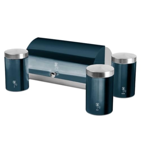 Berlinger Haus Brot- und Dosenset 4-teilig Aquamarin Metallic Line BH-6734